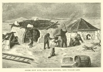 Eskimo-Schneehütten, nahe Kap Herschel, King-William-Land