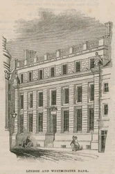 Außenansicht der London und Westminster Bank