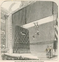 Kunststück von Mr. Sands, dem Luftwanderer, im Drury Lane Theatre, London