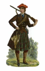 Weibliche Moorhuhnschützin