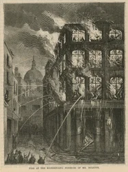 Brand in der Buchbinderei von Mr. Egleton