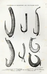 Angelhaken prähistorischer und unzivilisierter Völker, aus 