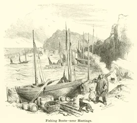 Fischerboote, in der Nähe von Hastings