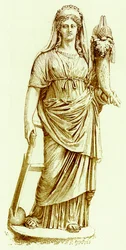 Fortuna, Statue im Vatikan, Illustration aus Geschichte Roms von Victor Duruy, veröffentlicht 1884