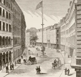 Franklin Street, Boston, Massachusetts in den 1870er Jahren