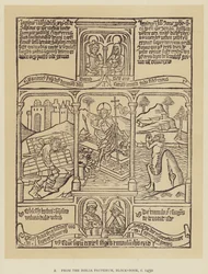 Aus der Biblia Pauperum, Blockbuch, ca. 1450