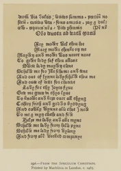 Aus dem Speculum Christiani, gedruckt von Machlinia in London, ca. 1485 (Lithografie)
