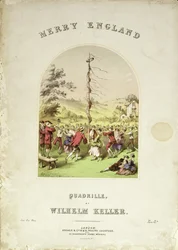 Vorderseite der Partitur für Merry England, eine Quadrille von Wilhelm Keller