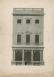 Fassade des Bankhauses in der Lombard Street, gebaut für den verstorbenen Sir Charles Asgill, Bart