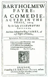 Frontispiz zu Bartholomew Fayre: A Comedie von Benjamin Jonson, 1631