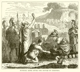Begräbnisriten nach der Schlacht von Koroneia