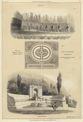 Gärten: Isola Bella in den Boboli-Gärten, Florenz, und Monreale, Italien