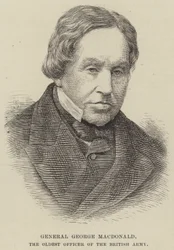 General George MacDonald, der älteste Offizier der britischen Armee (Stich)