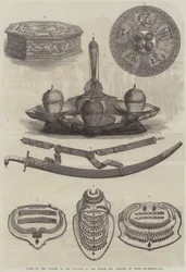 Geschenke der Prinzen von Punjab an den Prinzen und die Prinzessin von Wales (Stich)