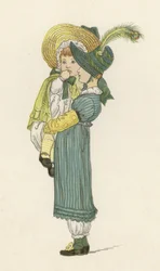 Mädchen trägt ihre Schwester