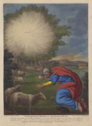 Gott erscheint Moses im brennenden Busch