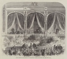 Großes Konzert letzten Samstag im Crystal Palace, die königliche Loge (Gravur)