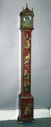 Großmutteruhr, verziert mit vergoldeter Chinoiserie, gewölbter Haube und Messingzifferblatt von Samuel Short