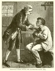Granville Sharp bemitleidet den misshandelten Sklaven, 1703