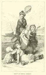 Gruppe französischer Kinder