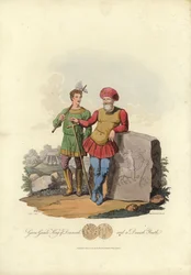 Gurm Gamle, König von Dänemark, und ein dänischer Jugendlicher