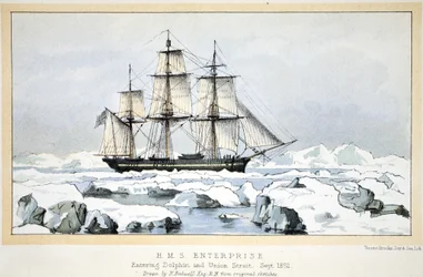 HMS Enterprise betritt den Dolphin und Union Strait, September 1852