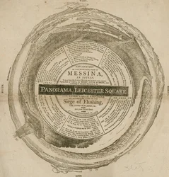 H. A. Barkers Ansicht von Messina in Sizilien, Panorama, Leicester Square, London