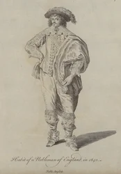 Kleidung eines englischen Edelmanns im Jahr 1640