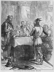 Harold erhält Nachricht von der normannischen Invasion im Jahr 1066