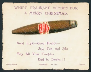 Havanna-Zigarre, Weihnachtskarte