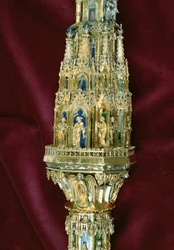 Kopf des Krummstabs von William of Wykeham (ca. 1320-1404): Peter-Seite (Silber vergoldet) (Detail)