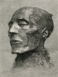 Kopf der Mumie von Menmaatre Seti I, auch bekannt als Sethos I., Pharao des Alten Ägypten, aus The Worlds Inhabitants von G.T. Bettany, veröffentlicht 1888