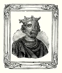 Henry III wurde 1208 geboren, 1216 gekrönt und starb 1272 (Gravur)