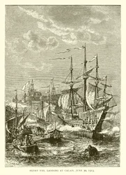 Heinrich VIII. landet in Calais, 30. Juni 1513