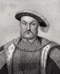 Heinrich VIII., graviert von Bocquet, aus 