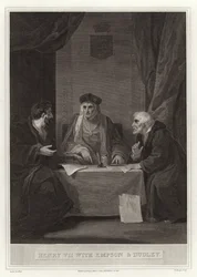 Heinrich VII mit Empson und Dudley