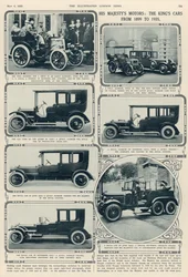 Die Autos Seiner Majestät: Die Autos von König George V. von 1899-1935, aus The Illustrated London News, 4. Mai 1935