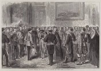 Seine Königliche Hoheit der Prinz von Wales hält seinen ersten Empfang