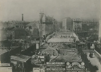 Holborn-Viadukt im Bau 1869