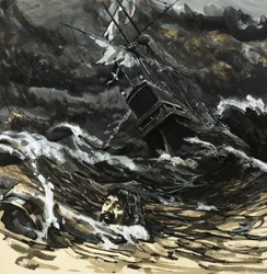 Hugo Grotius musste ans Ufer schwimmen, nachdem sein Schiff gesunken war