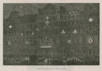 Illuminationen an Häusern in Grosvenor Place