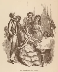 Illustration für The Newcomes von Thackeray (Lithografie)