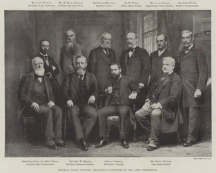 Imperiale Penny-Post, Organisationskomitee der letzten Konferenz (Gravur)