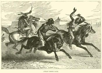 Indianisches Pferderennen