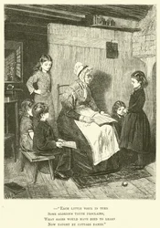 Kleinkind-Lernende (Gravur)