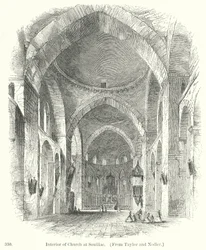 Innenansicht der Kirche in Souillac