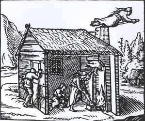 Innenansicht eines Hexenhauses, 1579