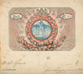 Einladung zur Krönung von Georg IV. im Jahr 1821