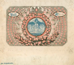 Einladung zur Krönung von Georg IV. im Jahr 1821