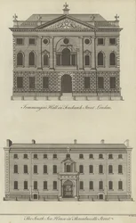 Ironmongers Hall, Fenchurch Street und das South Sea House, Threadneedle Street, London